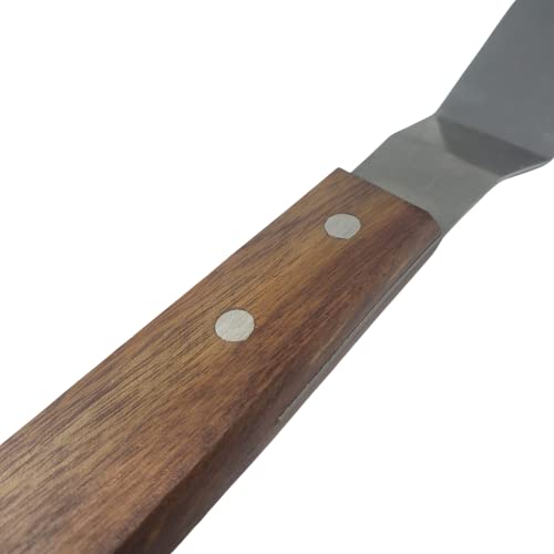 Offset Stainless Steel Spatula Set with Wood Handle (3 Count)