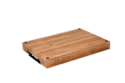 3Pcs Nested Vintage Wood Serving Tray Set