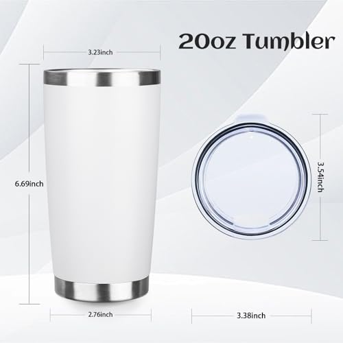 6 Pack 20oz Stainless Steel Travel Coffee Tumbler