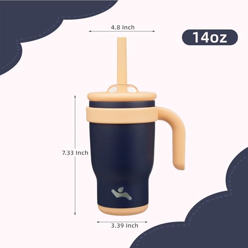 14 oz Tumbler with Handle and Straw