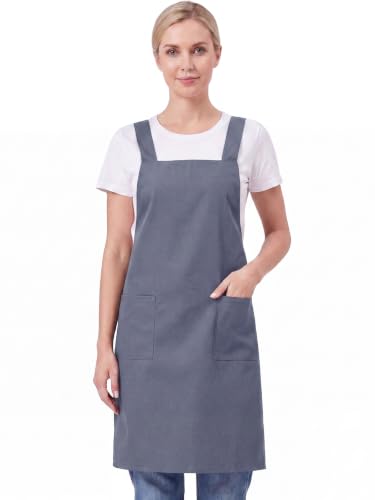 Kitchen Chef Aprons for Men Women Work Apron with 2 Pockets