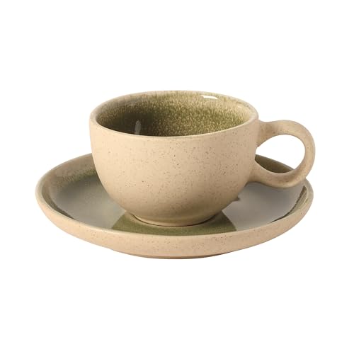 Manila Bay 8 Piece Stoneware 5 oz Cup and Saucer Set