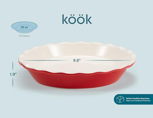 Pie Pan Ceramic Reusable Round Pie Dish (2 Count)