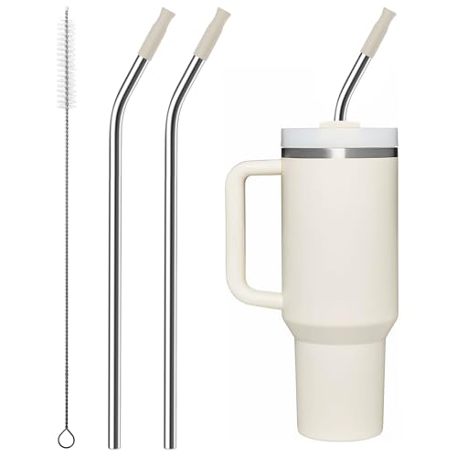 Repeatable Metal Straw with Silicone Tips for 40 oz Stanley Tumbler
