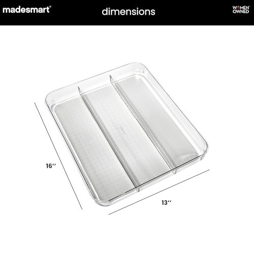 Clear 3 Compartment Utensil Tray