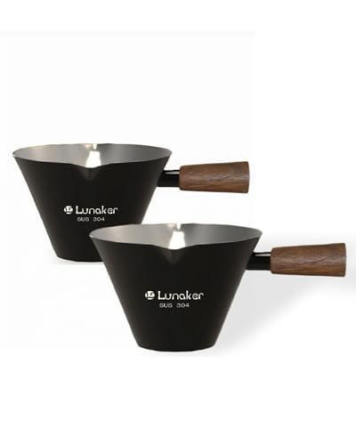 4oz Metal Espresso Shot Cups with Wooden Handle