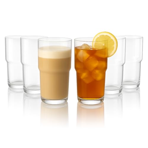 Stackable Iced Coffee Glasses Set of 6 (6 Count)