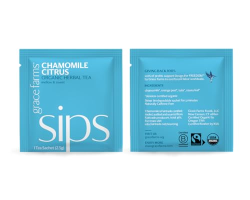 Organic CHAMOMILE CITRUS Herbal Tea (100 Count)