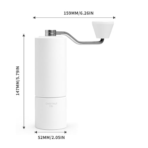 Chestnut C3S Manual Coffee Grinder with CNC Stainless Steel Conical Burr Capacity 25g