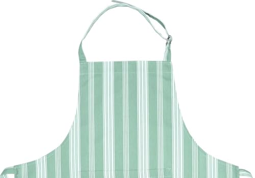 Cotton Striped Aprons for Women with Pockets