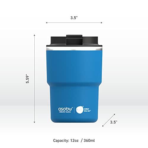 Travel Mug Ceramic Coated Stainless Steel Insulated with Leak and Spill Proof Lid