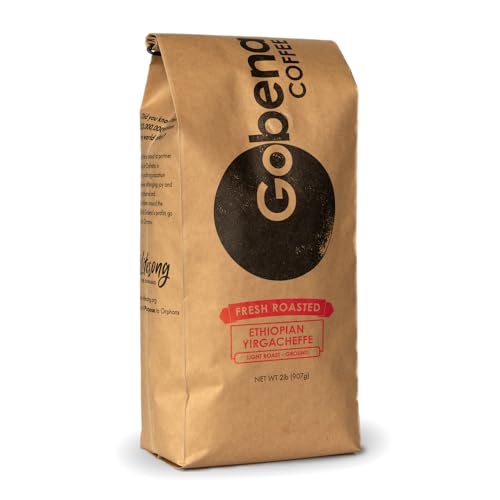 Coffee 2lb Ethiopian Yirgacheffe Ground Fresh Roasted (32 Ounce)