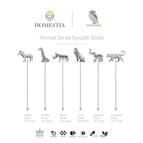 6 Pcs 7.5'' Metal Stir Sticks