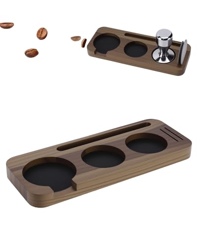 Solid Walnut Espresso Tamping Station Espresso Organizer Station