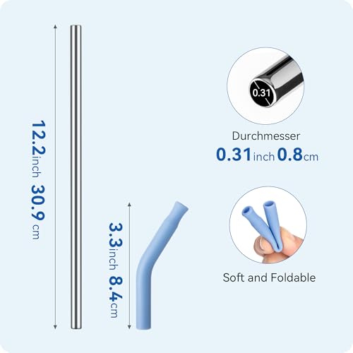 Straight Metal Straws for Stanley 40oz (3 Count)