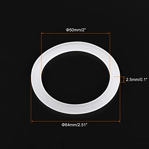 Gasket Seal Coffee Maker White Silicone Ring Replacement 50x64x2.5mm for 3