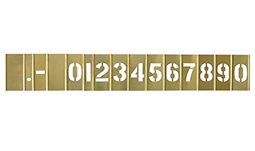 2 Inch Brass Stencils Numbers (15 Count)
