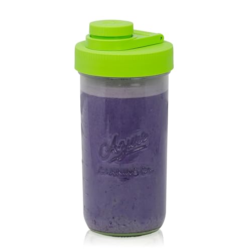 Mason Jar Drinking Cup Pint and Half Drinking Lid and Azure 24oz Jar
