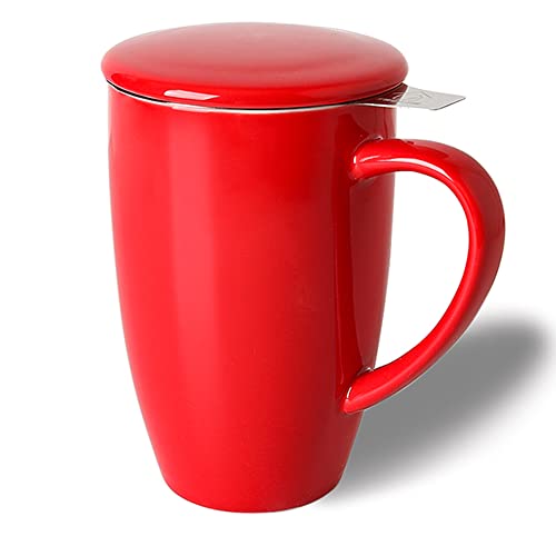 Sweejar Porcelain Tea Infuser Mug with Lid