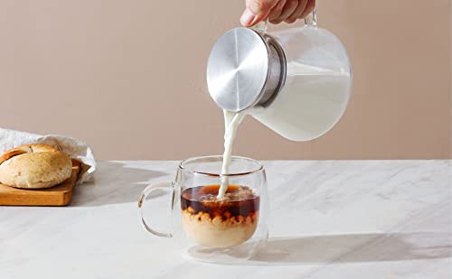 Double Walled Glass Coffee Mugs 10oz (2 Count)