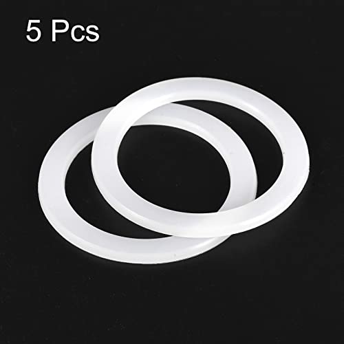 Gasket Seal Coffee Maker White Silicone Ring Replacement 56x73x3.3mm for 6 (5 Count)