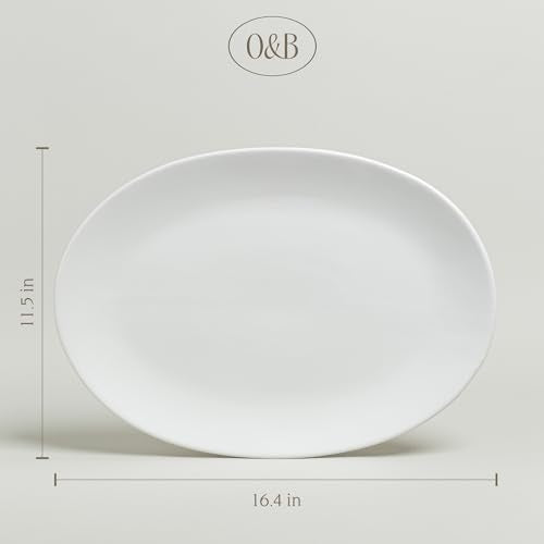 over&back Coupe Stoneware Serving Platter