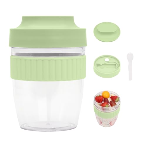 Breakfast to Go Cup with Lid and Folding Spoon for Oats Yogurt Fruit 20oz