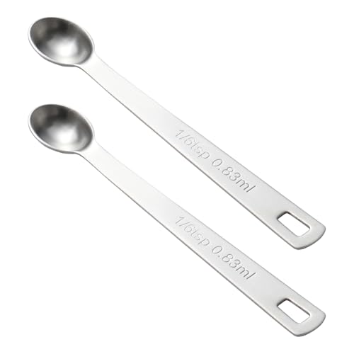 2PCS 1/6tsp(0.83ml) Mini Measuring Spoon, Small Teaspoon for Tiny Amounts (2 Count (1/6 teaspoon))