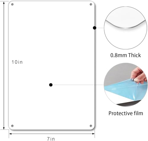White Blank Metal Sign