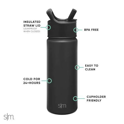 Insulated Water Bottle with Straw