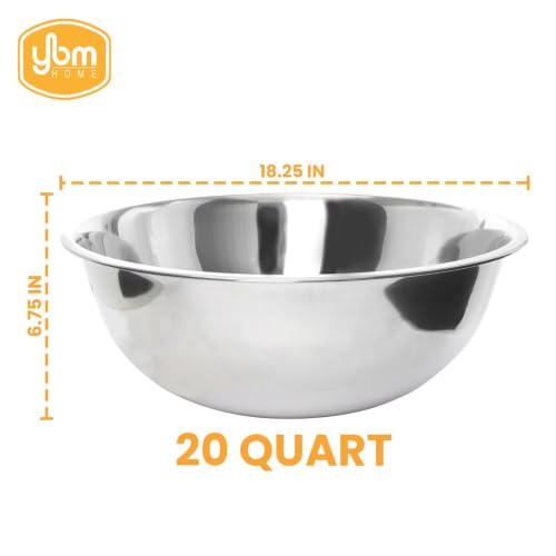 20 Quart Stainless Steel Premium Mixing Bowl