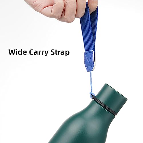 18 oz Insulated Stainless Steel Metal Water Bottle with Strap