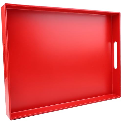 Red Serving Tray for Coffee Table
