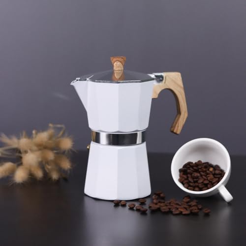Stovetop Espresso Maker Aluminum Moka Pot 6 Cups Cuban Coffee Maker Stovetop Coffee Maker Moka Italian Espresso (6 Count)