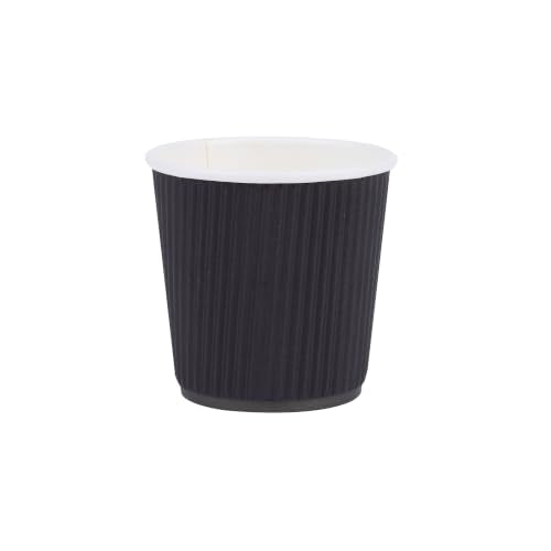 Coffee Cups 500 Pack of 4 oz Paper Ripple Wall Espresso Cups Insulated Leakproof Disposable (500 Count)