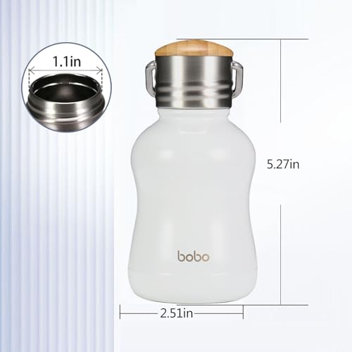 Mini Vacuum Insulated Water Bottle With Bamboo Lid