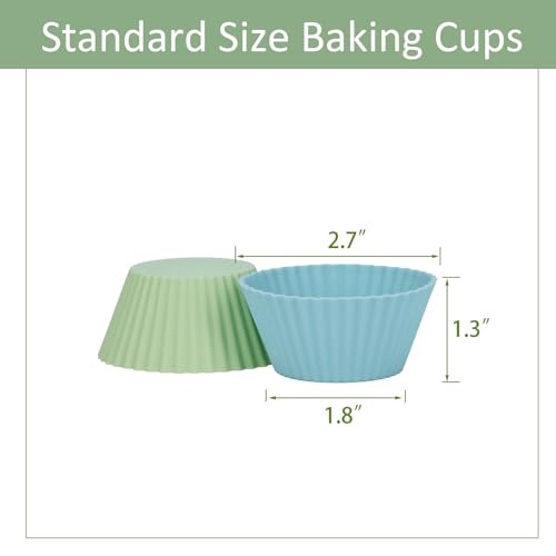 Silicone Baking Muffin Cups 12 Pack (12 Count)