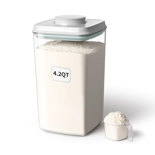Airtight Pop Food Storage Container with Lid & 130ml Scoop