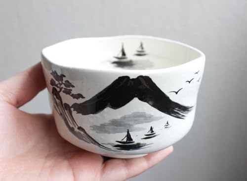 Japanese Traditional Handcrafted Matcha Chawan Tea Bowl Cup Ceremony Tableware Pottery