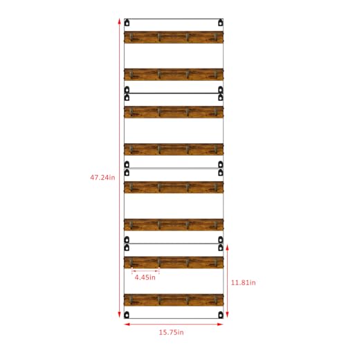 Rustic Wood Coffee Mug Rack