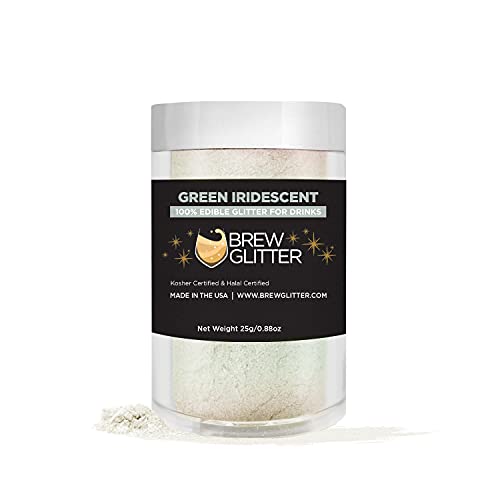 Green Iridescent BREW GLITTER Edible Glitter For Drinks
