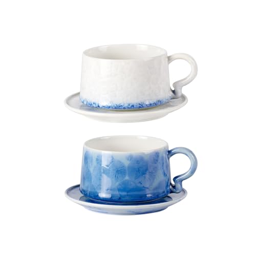 Tea Cups and Saucers Set of 2 (2 Count)