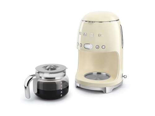 50's Retro Style Aesthetic Drip Coffee Machine with 10 Cup Glass Carafe