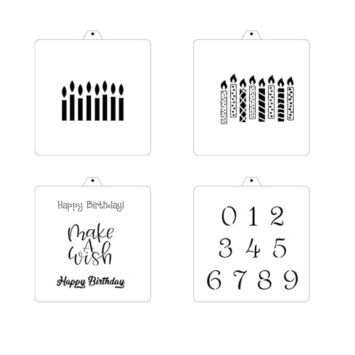 Cookie Cutter and Stencil Bundle Royal Icing Cookies Stencils Paint Your Own Biscuit Bakery Starter Kits Royal Icing Fondant Cutters Birthday Wedding Holiday Cookies Painting Coloring Pages Comb (9 Count)