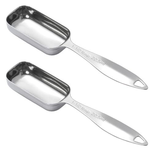 2PCS 1-1/2tbsp(22.5ml) Measuring Spoon, Stainless Steel Measure Teaspoon (2 Count)
