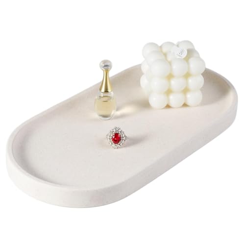 Creamy White Marble Tray for Bathroom