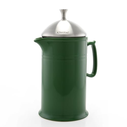 Stoneware French Press with Stainless Steel Plunger and Lid