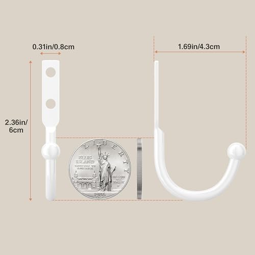 6 Pack Wall Hooks (6 Count)