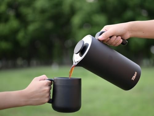 French Press Coffee Maker Stainless Steel Double