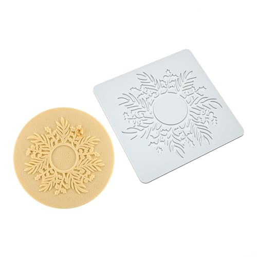 Silicone Mold 3D Hollow Out Lace Mold Lace Cake Silicone Baking Mold Wreath Design Flower and Leave Lace Mat Fondant Decorating Tool